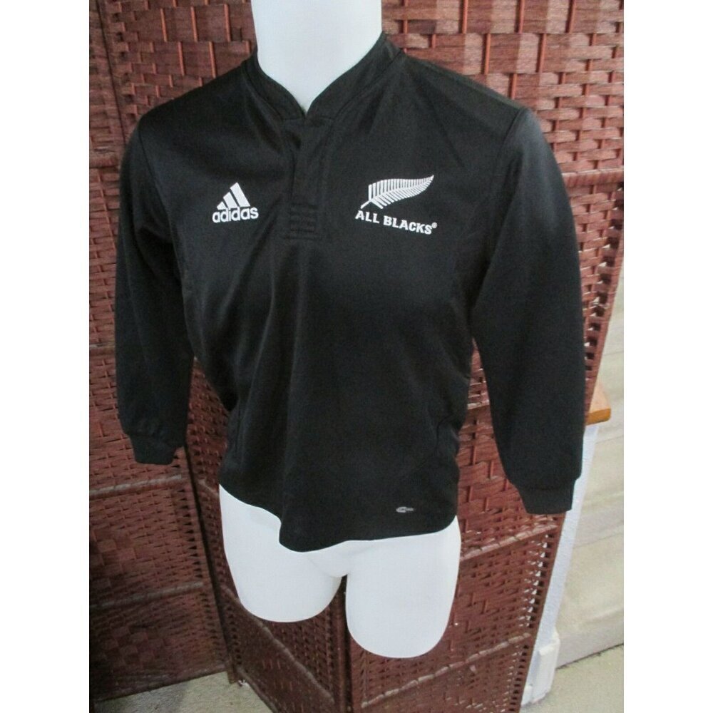 Adidas New Zealand All Blacks Shirt Teen Women's Size Small Rugby Jersey
